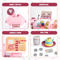 28Pcs Pretend Play Ice-Cream Shop With Coffee Maker