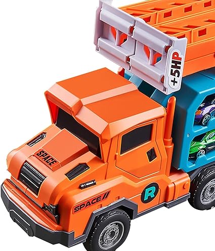 Inertial Rocket Deform ABS Truck With 3Pcs Alloy Cars