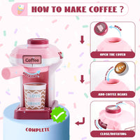 28Pcs Pretend Play Ice-Cream Shop With Coffee Maker