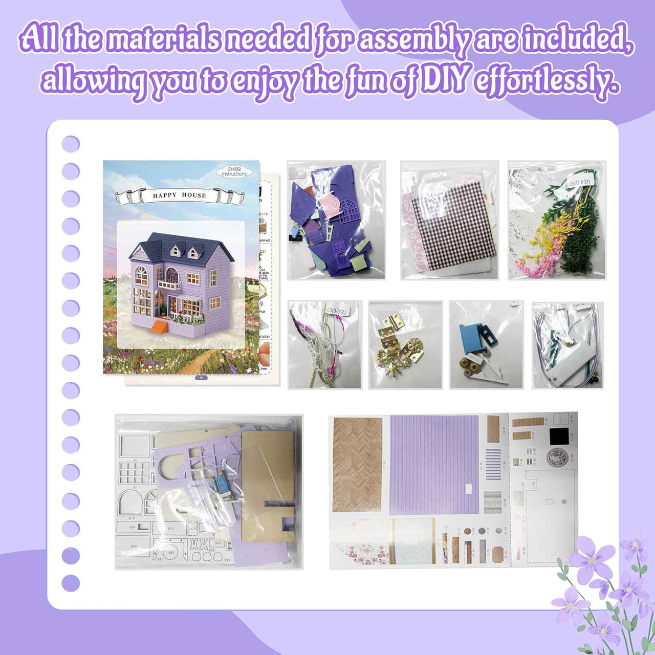 DIY Miniature Happy House With LED Lights