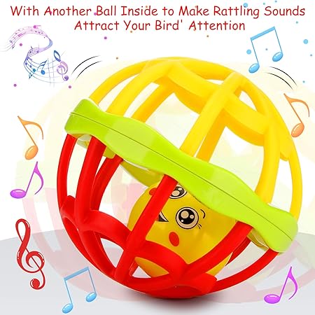 1Pc Baby Soft Teether & Rattle Ball