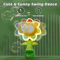 Electric Swing Seven-Color Flower Bubble Machine