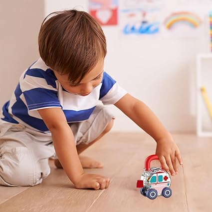 3Pcs Montessori Lock & Key Cars