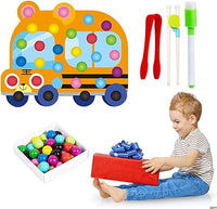 Wooden Car Pincer Bead Game For Toddlers