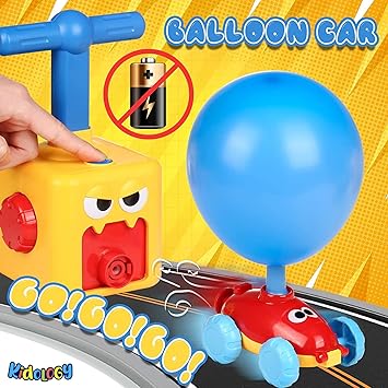 Mini Air Powered Cartoon Balloon Car Toy