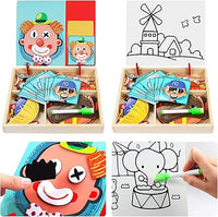 Wooden Multi-functional Facial Features Puzzle Board