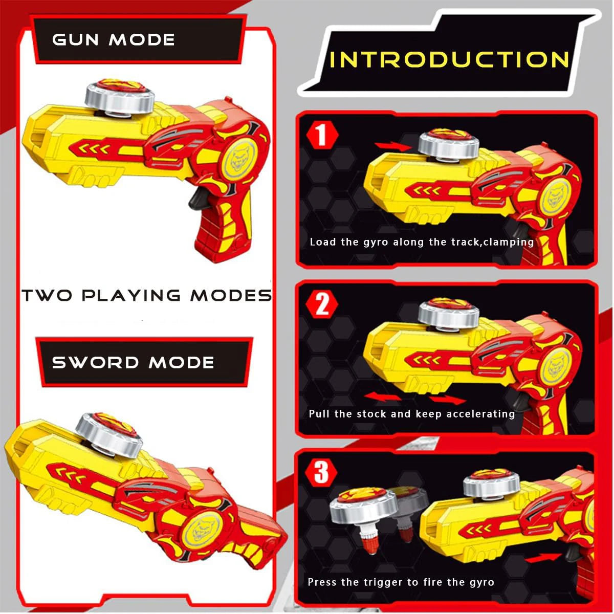 Deform Kids Dinosaur Bey Battling Top Burst Gyro Set
