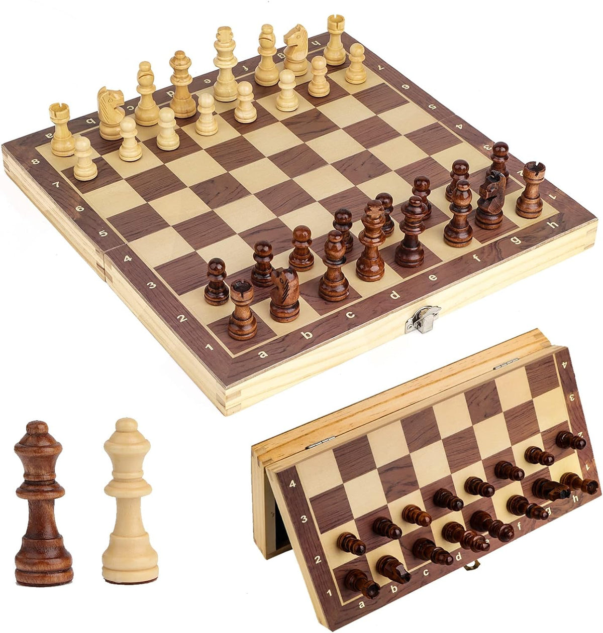 2in1 Chess & Checkers Foldable Play Game Set