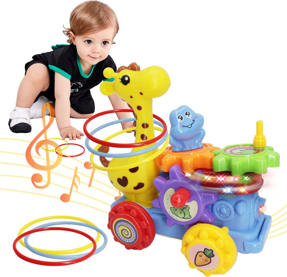 Musical Giraffe Ring Toss Game