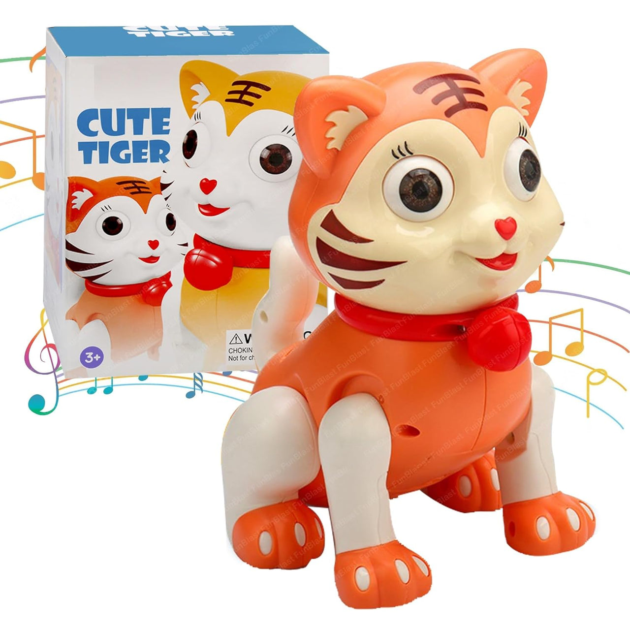 Cute Electric Walking Light & Musical Tiger