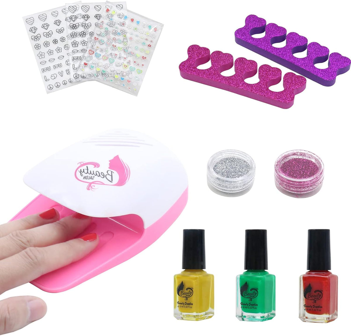 2in1 Realistic Nail Glam Salon With Dryer