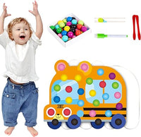 Wooden Car Pincer Bead Game For Toddlers