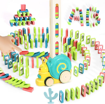 Montessori Electric Snail Domino Train