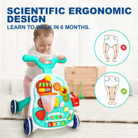 Huanger 2in1 Baby Musical Walker & Activity Table - Green
