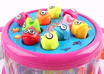 Electric Musical Two Pond Rotation Fishing Game