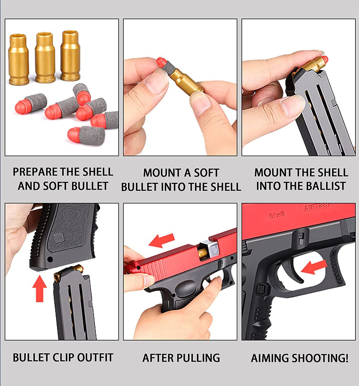 Classic Glock Soft Bullet Toy Gun