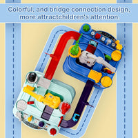Manual Car Adventure Dual Version Track Set - 4Pcs Assorted Cars