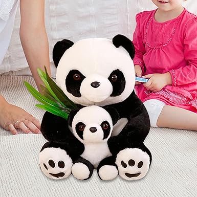 10* Inches Premium Panda With Baby Stuff Toy