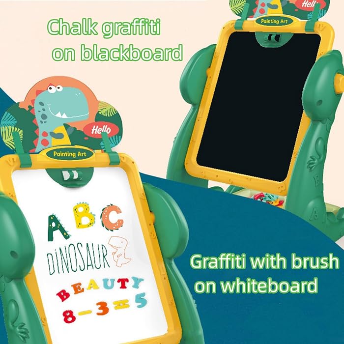 Multi-functional Dino Drawing Black & White Board