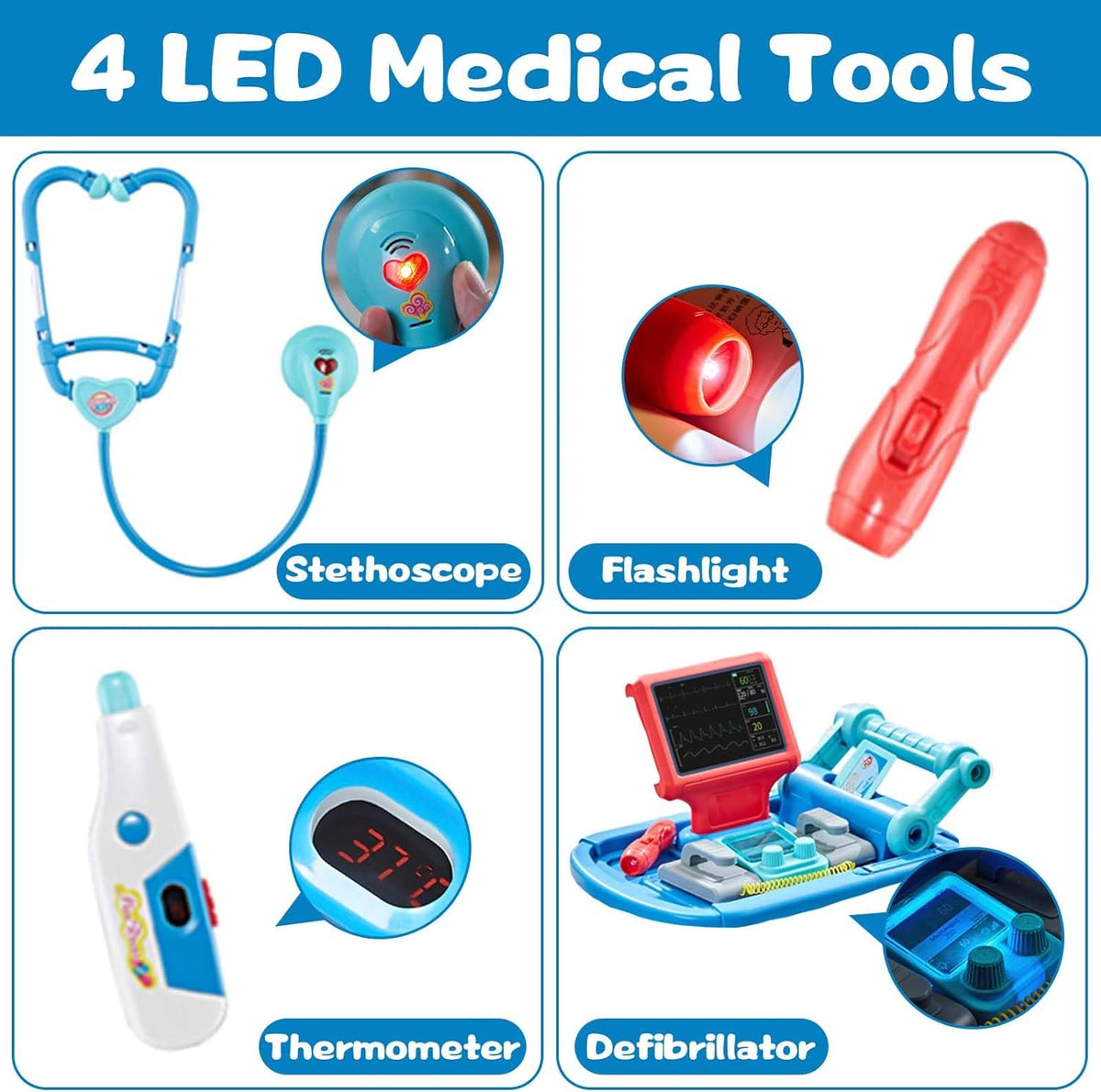 Kids Hospital Medical Trolley Tools Set