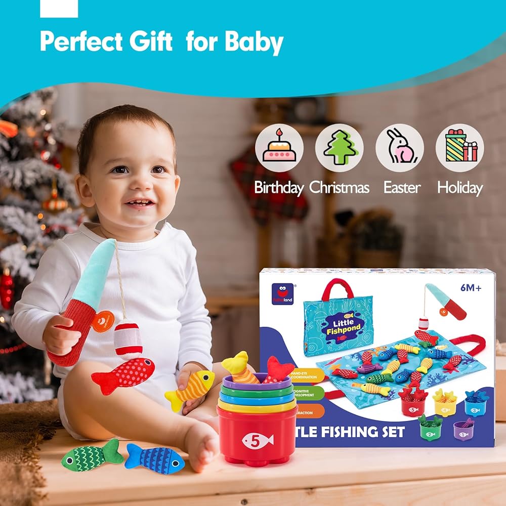 Montessori Pretend Play Cloth Fishing Set