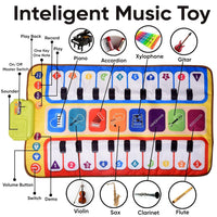 28 Keys Kids Musical Piano Play-Mat (80x50cm)