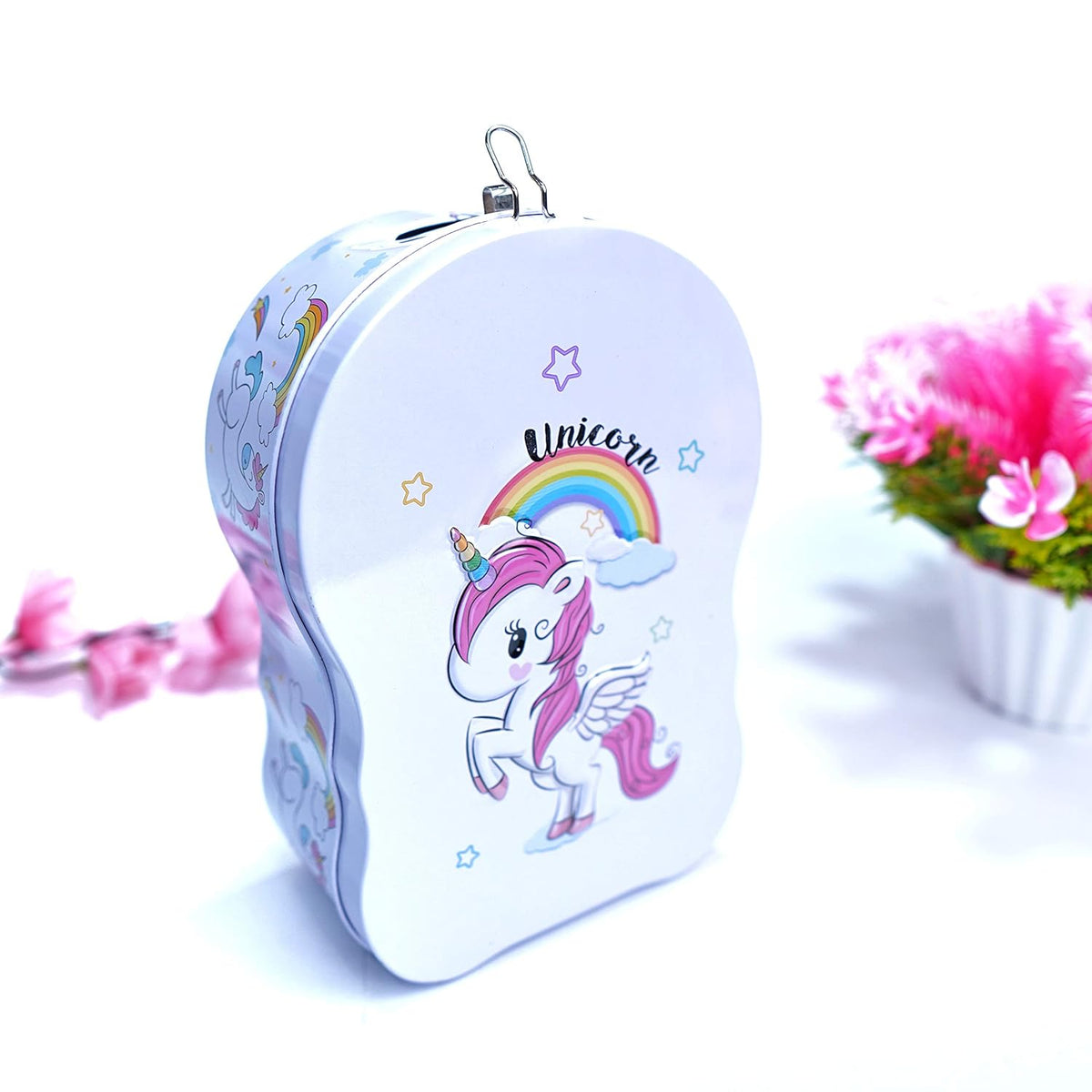 Cartoon Design Metal Body Kids Coin Saving Box - Assortment