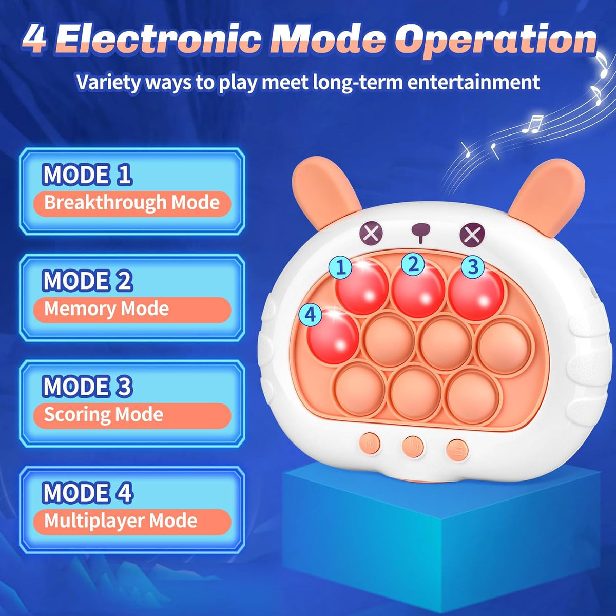 Multi-Modes Electronic Rabbit Pop Puzzle Game Machine