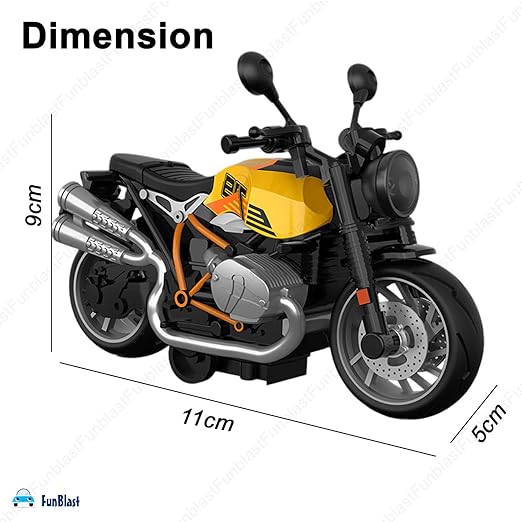 1:14 Diecast Mini Pullback Racing Model Bike