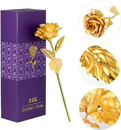 Gold Dipped Real Rose With Luxury Gift Box