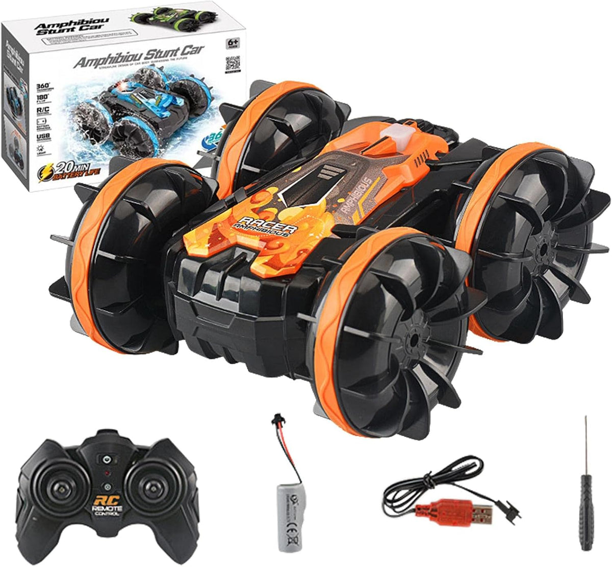RC Amphibious Waterproof Stunt Car
