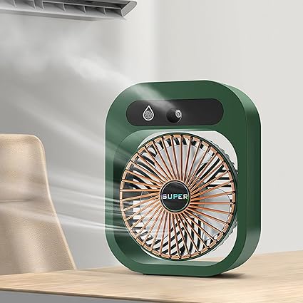 Rechargeable Touch Ice Fog Spray Desktop Fan