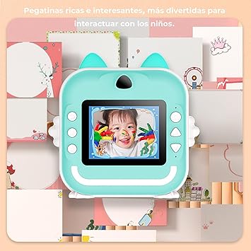 Kids Cute Bunny Shape Instant Print Camera - Blue