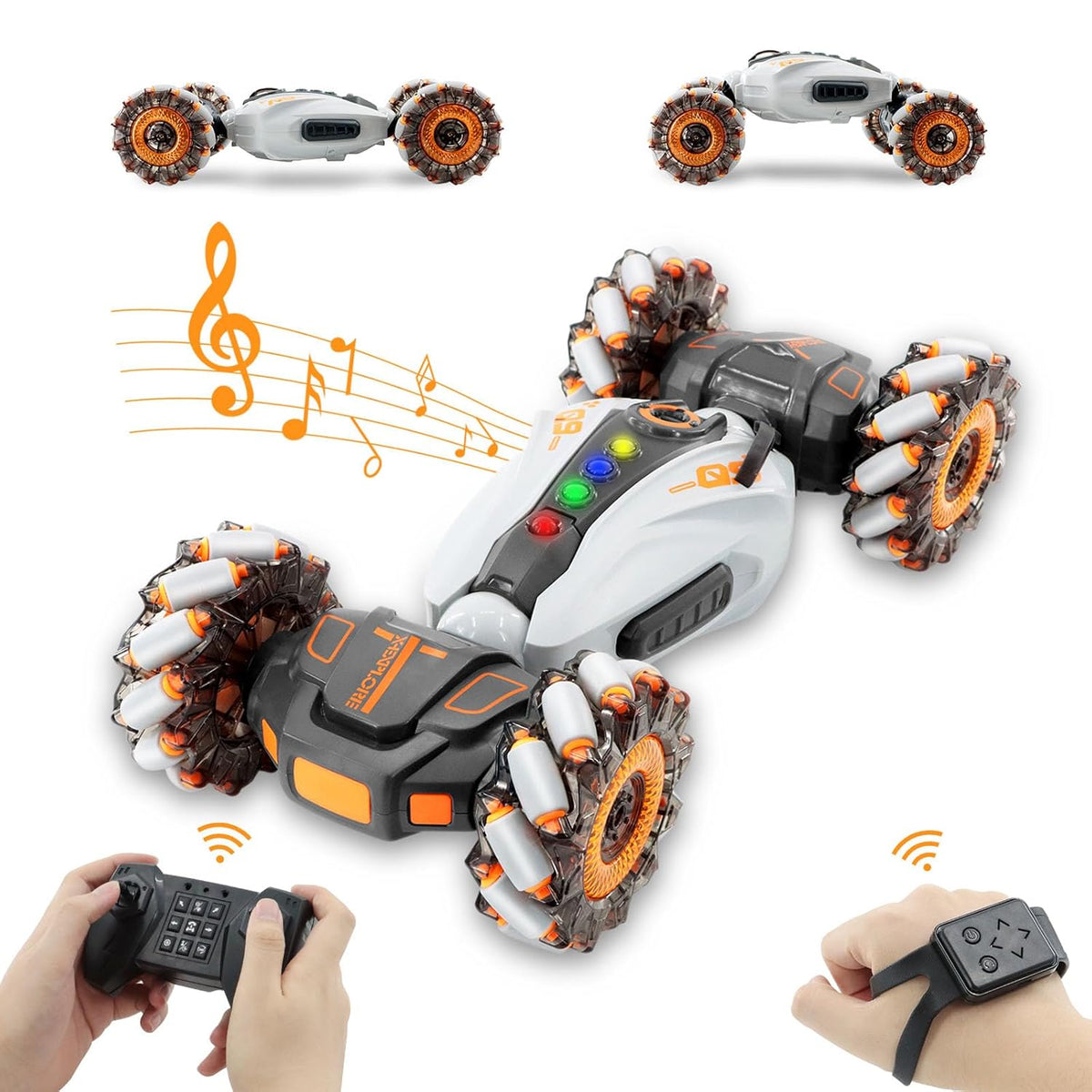 Remote & Gesture Control Dual Form Spray Stunt Twist Car