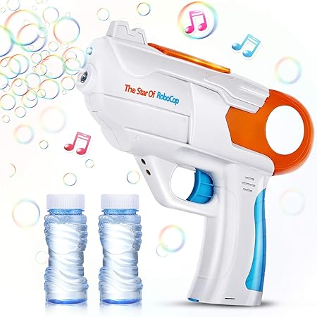 Battery Operated Cool Bubble Gun With Light & Sound