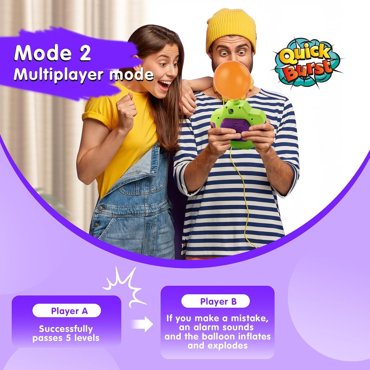 Handheld Quick Push Bubble Balloon Fidget Game