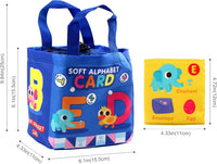 26Pcs Toddlers Soft Alphabet Cards With Storage Bag