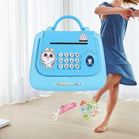 Girls Handbag Design Piggy Bank - Blue