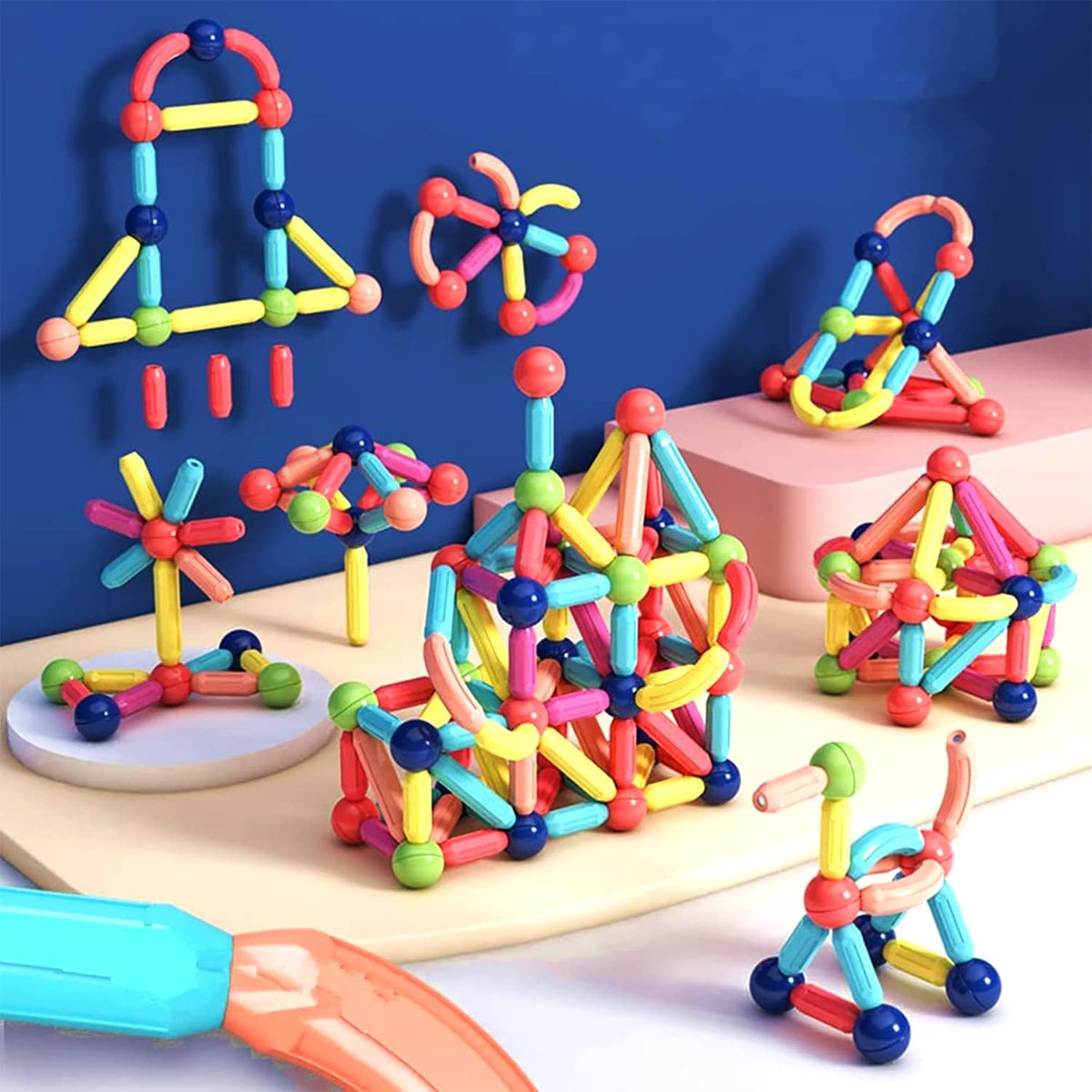 36 Pcs Magnetic Stick & Link With Storage Bag