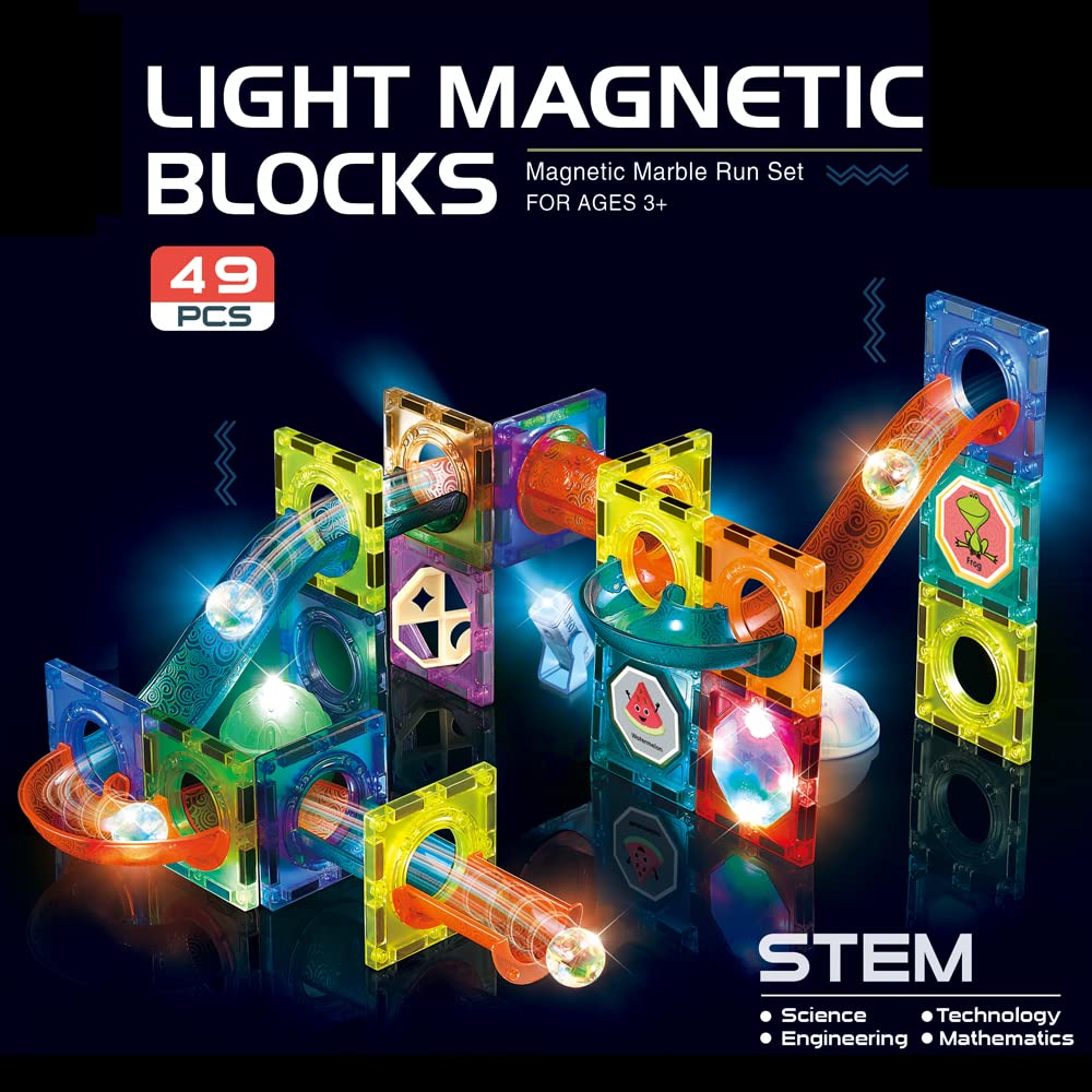 49Pcs Magic Light Magnetic Blocks