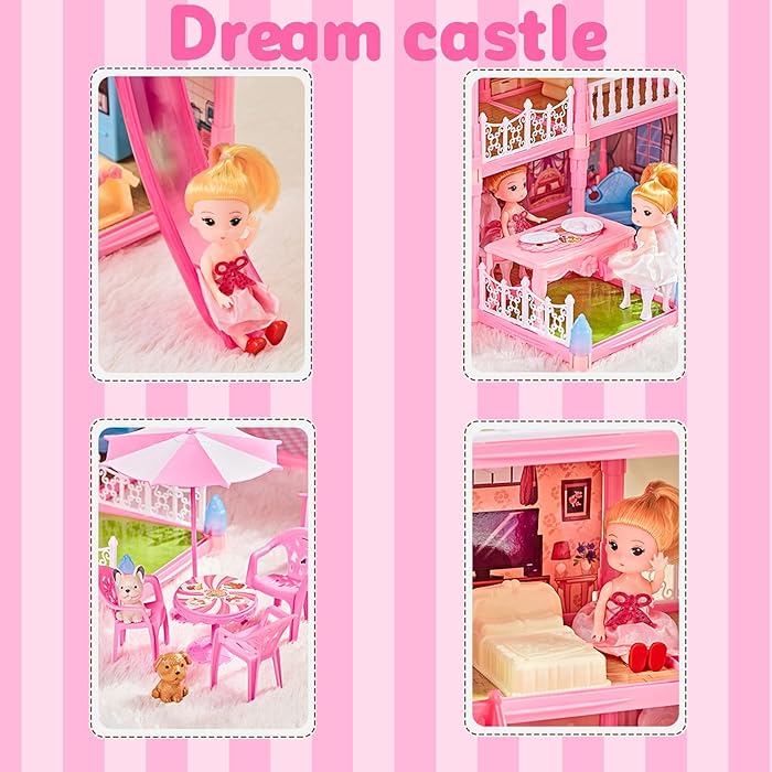 379Pcs L.O.L Villa Doll House Play Set