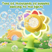 Electric Swing Seven-Color Flower Bubble Machine