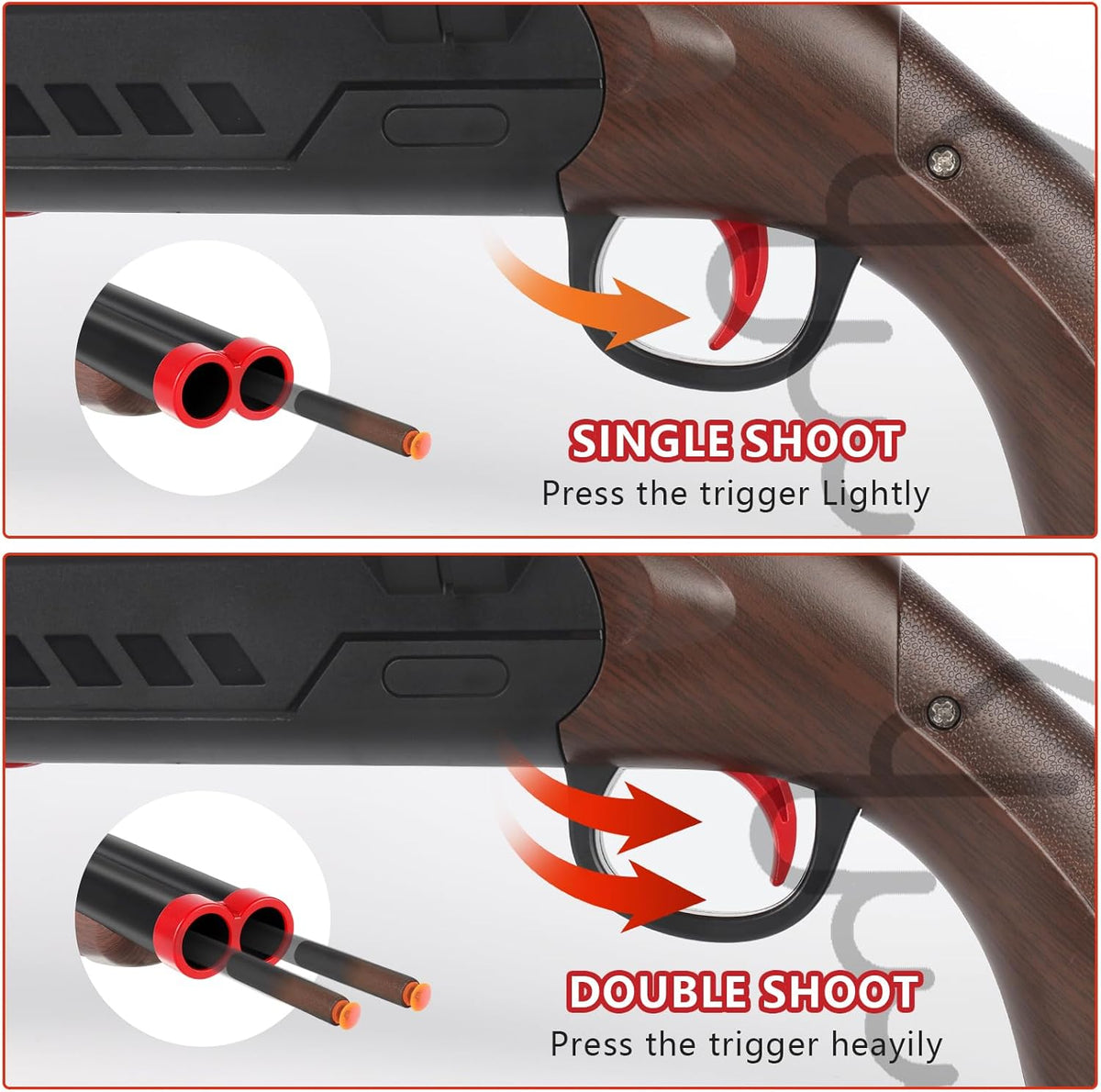 Manual Classic Double-Barrel Soft Bullet Shooting Gun