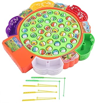 Electric 5 Players Musical Fishing Game With 45 Fish