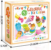 Ice Cream Colorful Dough Play Set With Molds