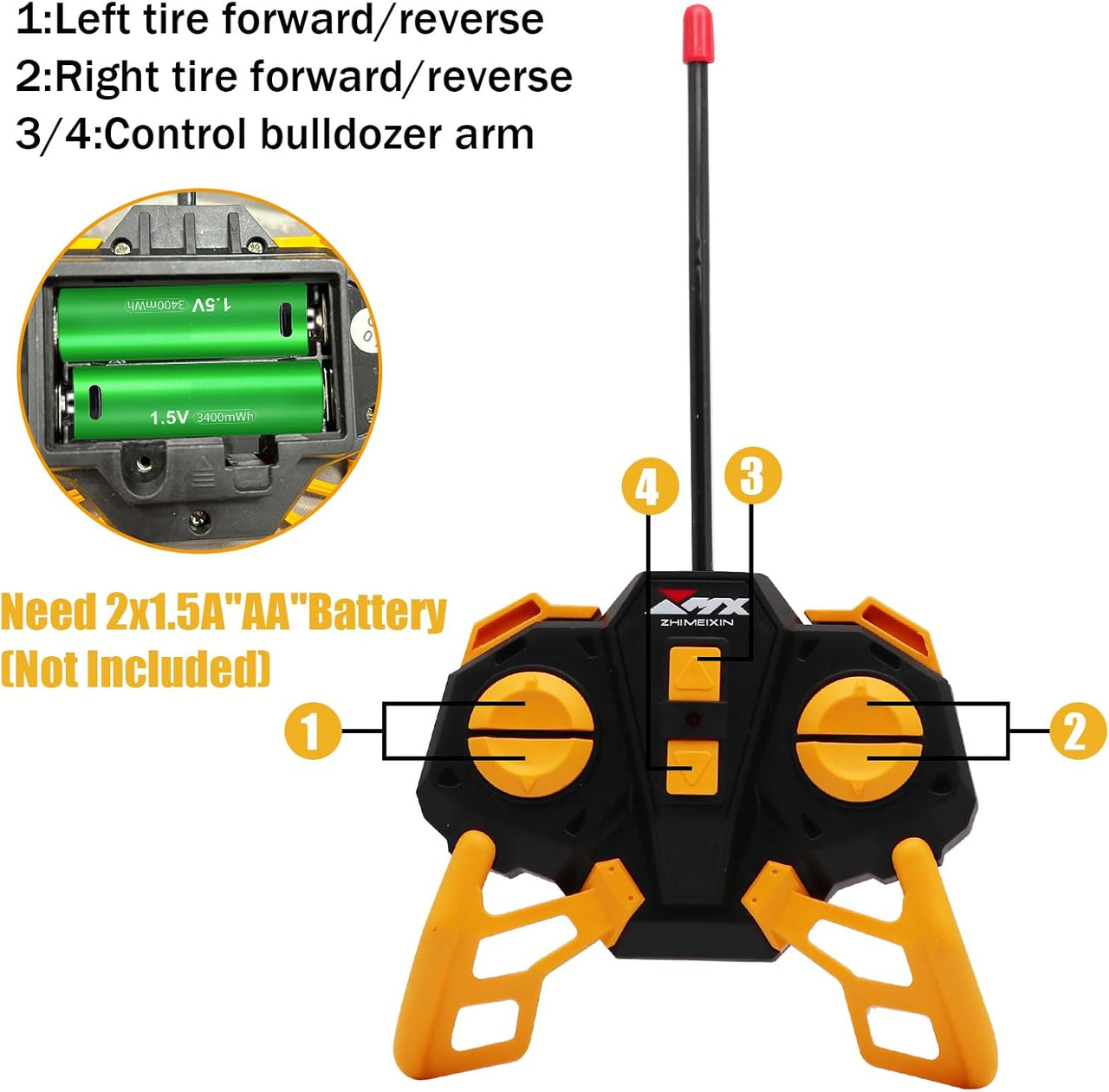 2.4G Remote Control Bulldozer With Lights