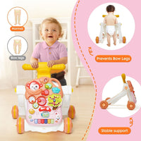 2in1 Baby Musical Walker & Activity Table - Red