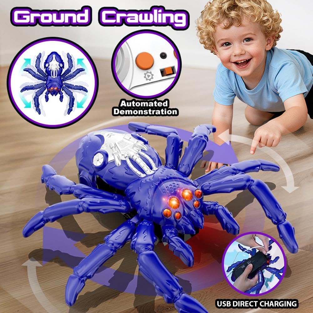 Remote Control Multi-functional Wall Climbing Spider With Lights