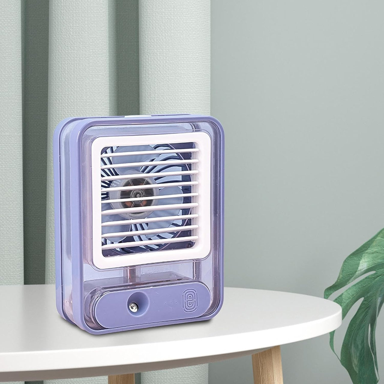Transparent Spray & Light Air Conditioning Table Fan