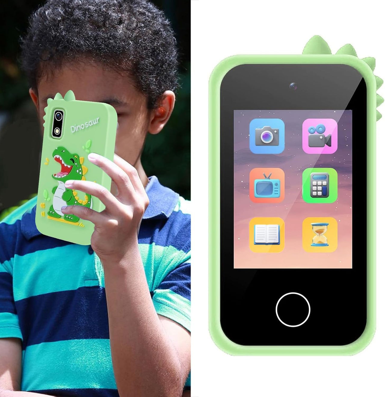 Kids Dinosaur Themed Touch Smart Phone - Green